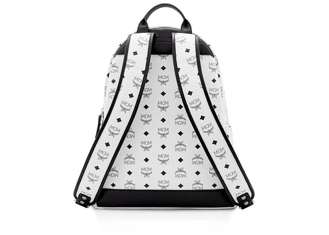 MCM Stark Backpack Visetos Medium White