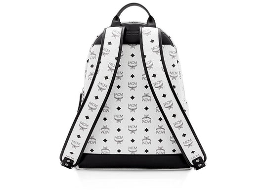 MCM Stark Backpack Visetos Medium White