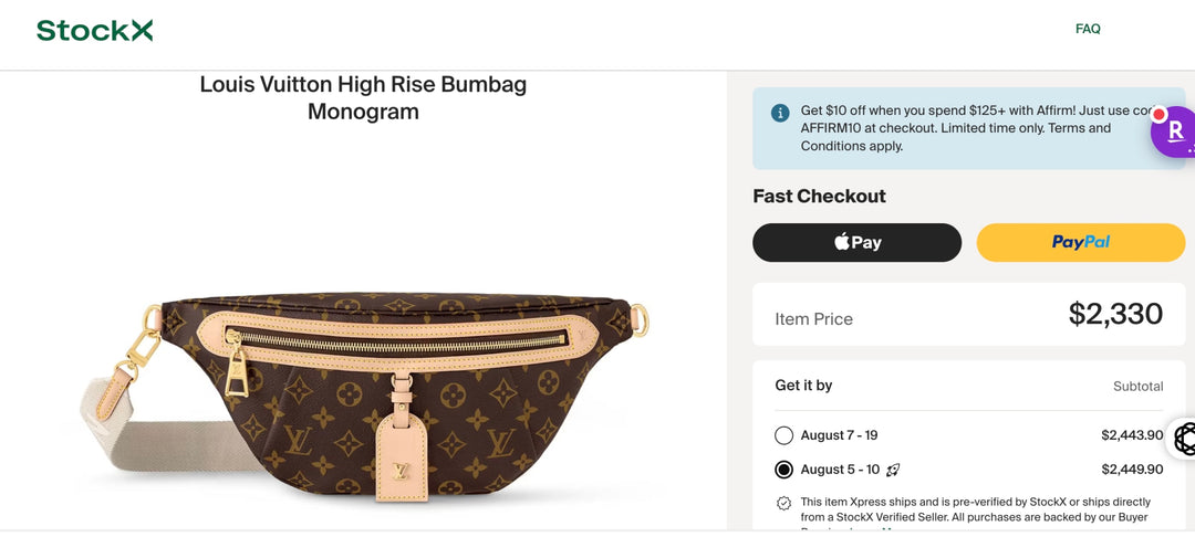 Louis Vuitton High Rise Bumbag Monogram