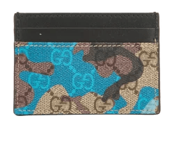 Gucci GG Blue Camouflage Card Case