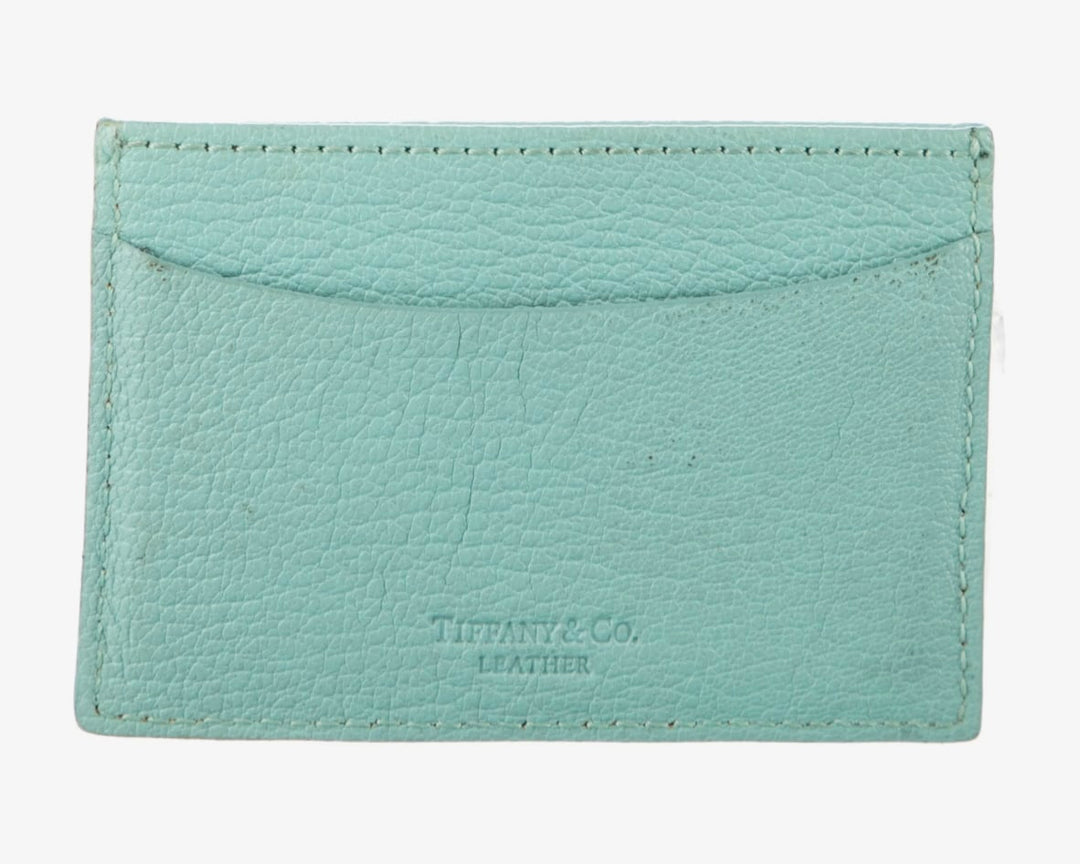 Tiffany &amp; Co. Teal Card Holder Wallet