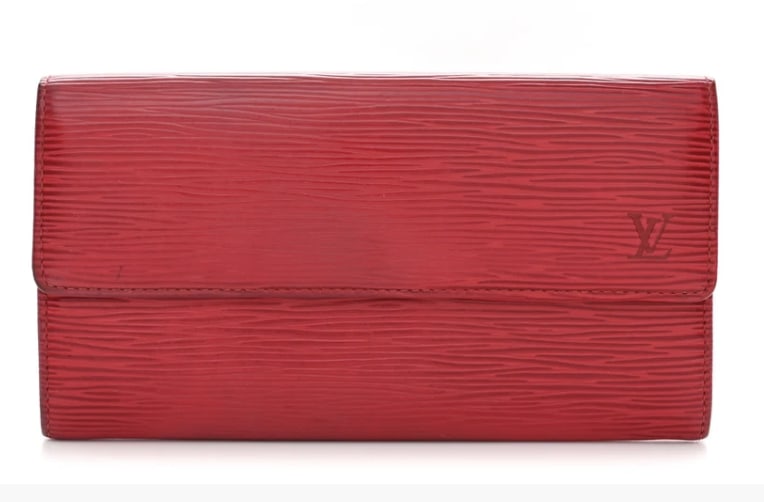 Louis Vuitton Red Epi Card Holder