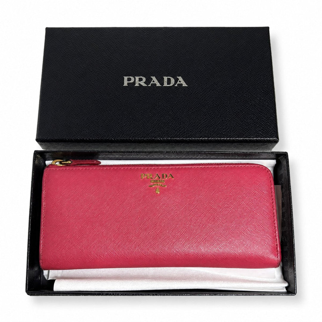 Prada Saffiano 3/4 Zip Around Long Wallet (Full Set) - Handbags - Jawns on Fire Sneakers &amp; Shoes