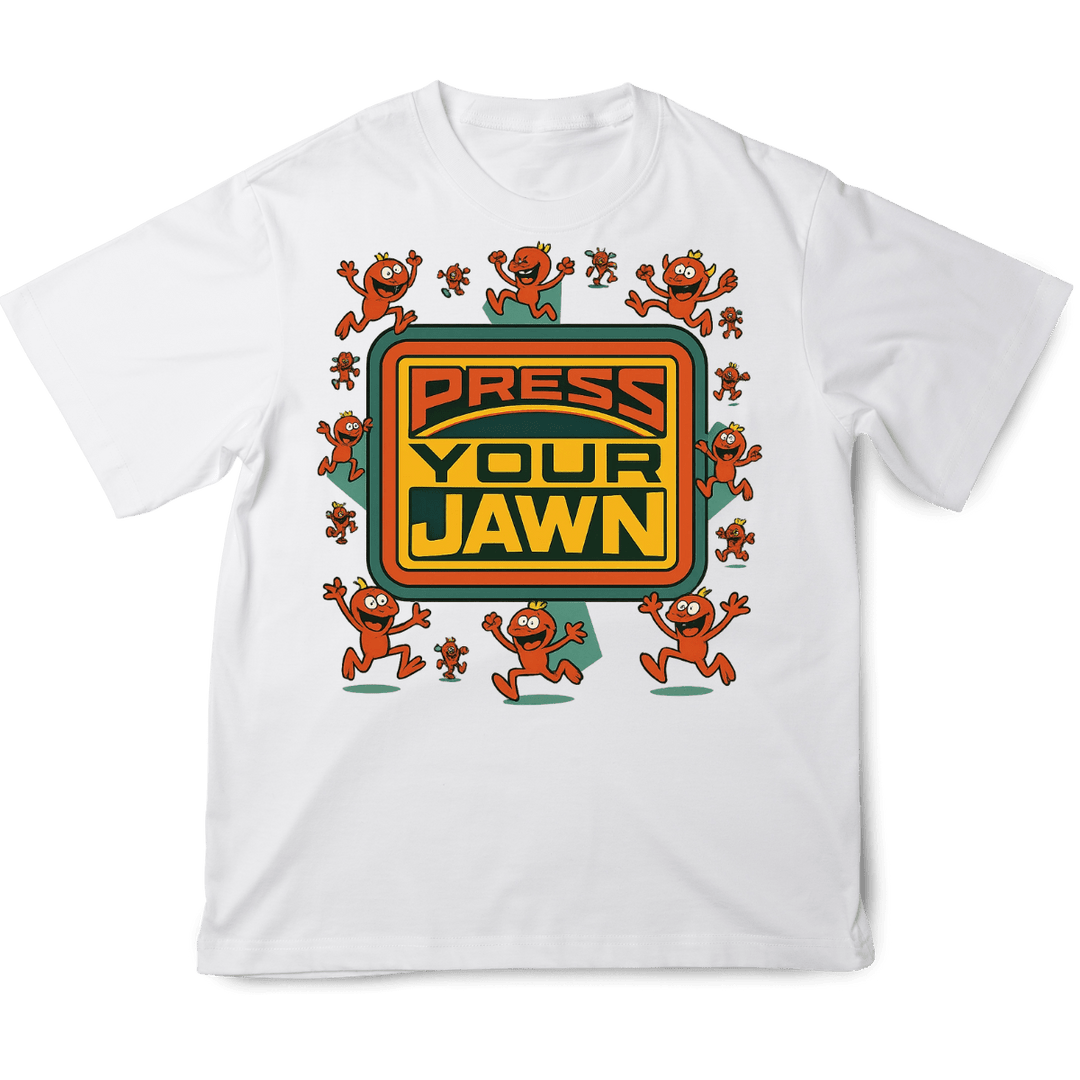 Press Your Jawn - Original Jawns - White T-Shirt - T-Shirt - Jawns on Fire Sneakers & Shoes