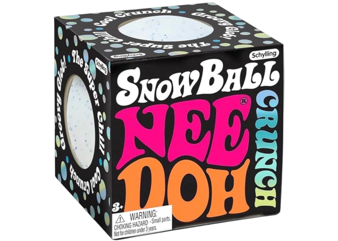 NeeDoh Snowball Crunch Squishy Fidget Toy White