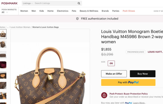 Louis Vuitton PM Boetie Zipped Tote Monogram Canvas