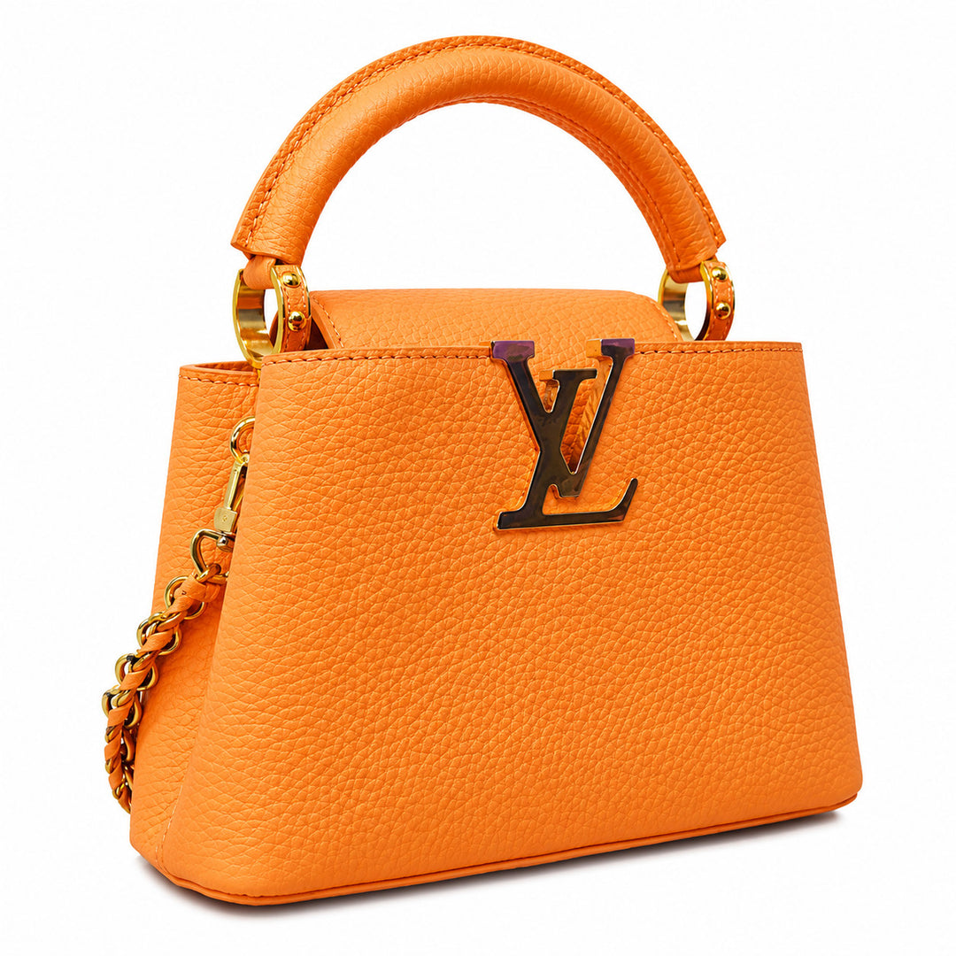 Louis Vuitton Mini Capucines Orange Taurillon Leather