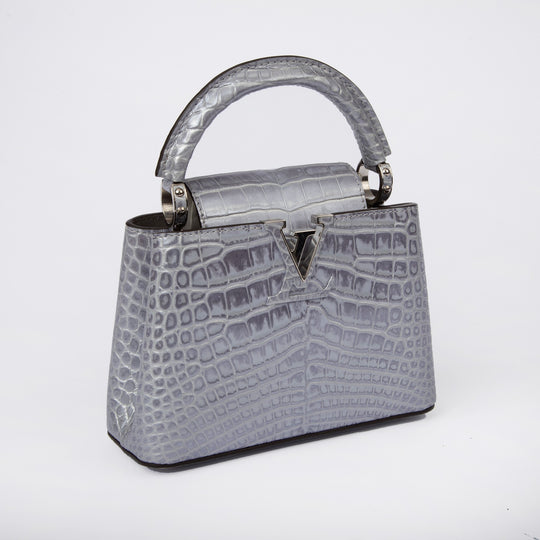 Louis Vuitton Crocodile Capucines BB Silver