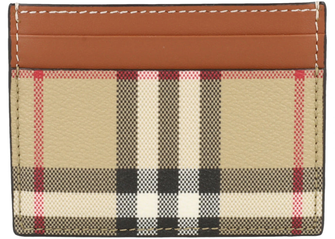 Burberry Sandon Check Card Holder Archive Beige