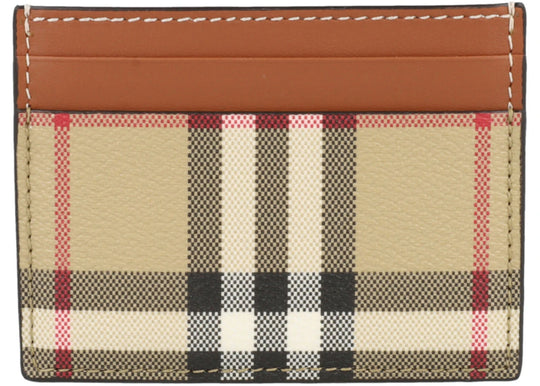 Burberry Sandon Check Card Holder Archive Beige