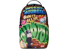 Sprayground Monopoly Graffiti Gold Rush DLXR Backpack Multicolor
