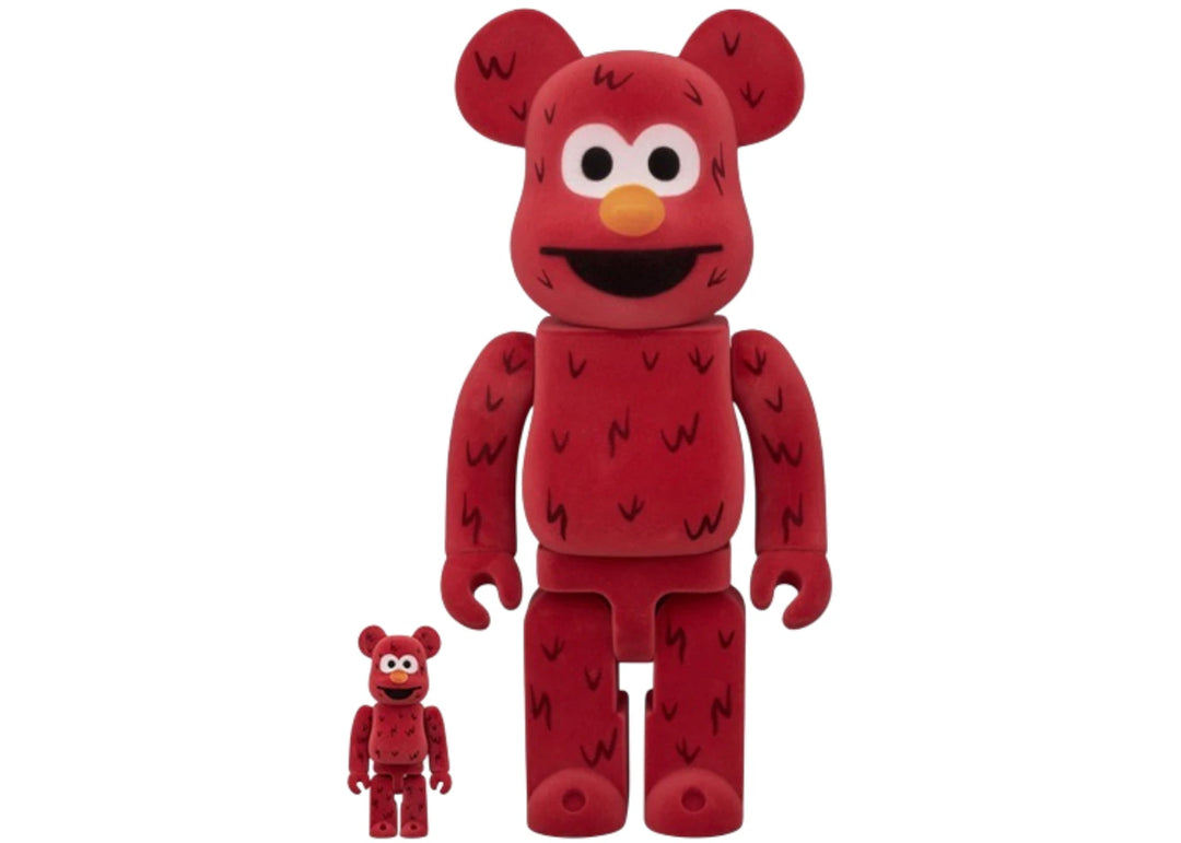 Bearbrick Sesame Street Elmo Flocky 100% &amp; 400% Set