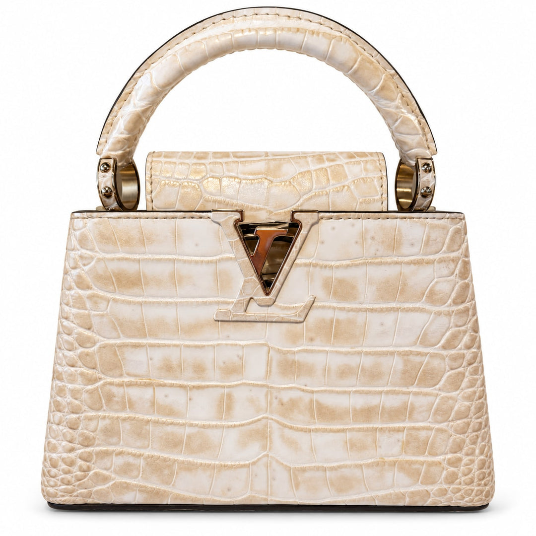 Louis Vuitton Capucines Mini Pearly Himalaya Alligator