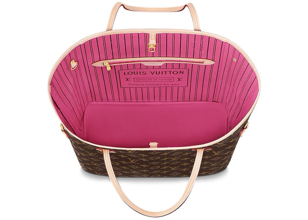 Louis Vuitton Neverfull Monogram MM Pivoine Lining