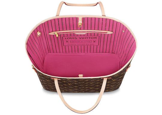 Louis Vuitton Neverfull Monogram MM Pivoine Lining