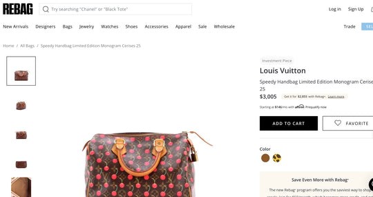 Louis Vuitton Speedy Handbag Limited Edition Monogram Cerises 25