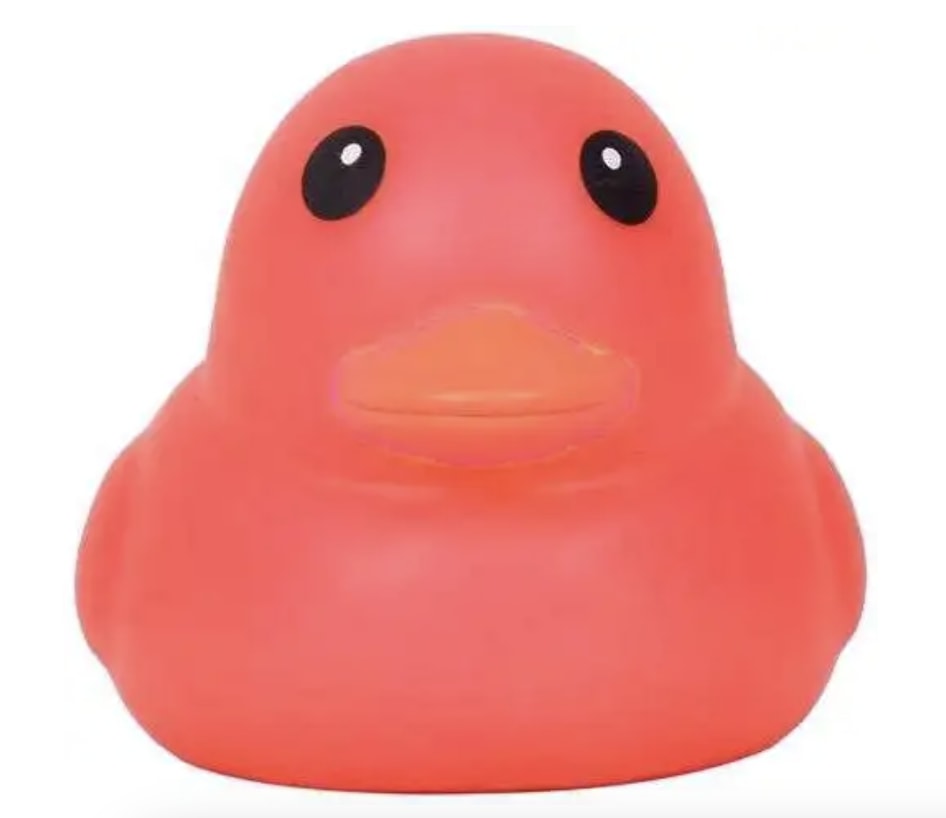 RED Jumbo Rubber Duck Squeezy Toy Stress Relief