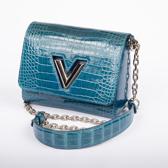 Louis Vuitton Twist Exotic Leather Teal Blue N92481