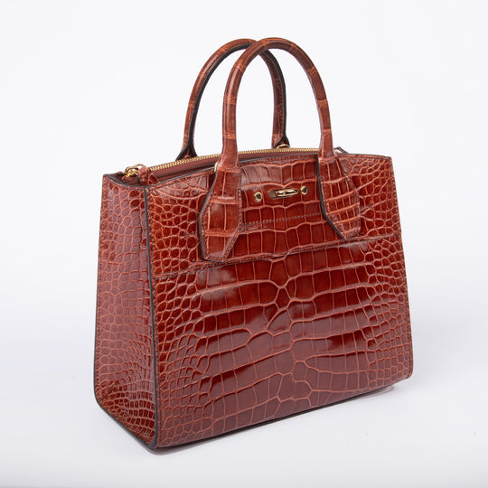 Louis Vuitton Alligator City Steamer MM Sienna Brown N93356