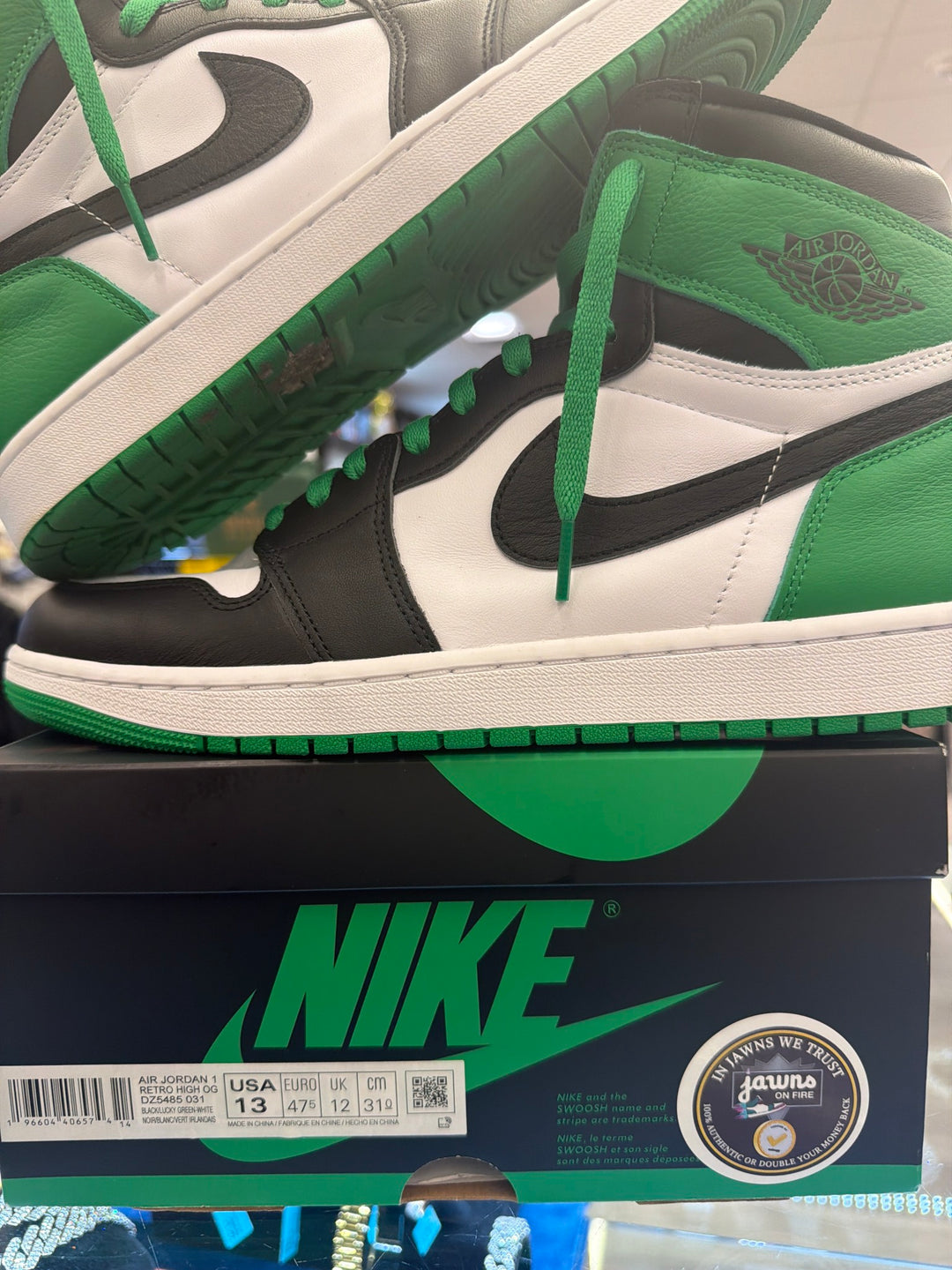 Jordan 1 Retro High OG Lucky Green Men 13 Used
