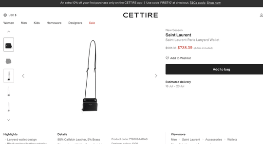 Saint Laurent Lanyard Wallet Nero - Handbags - Jawns on Fire Sneakers &amp; Shoes