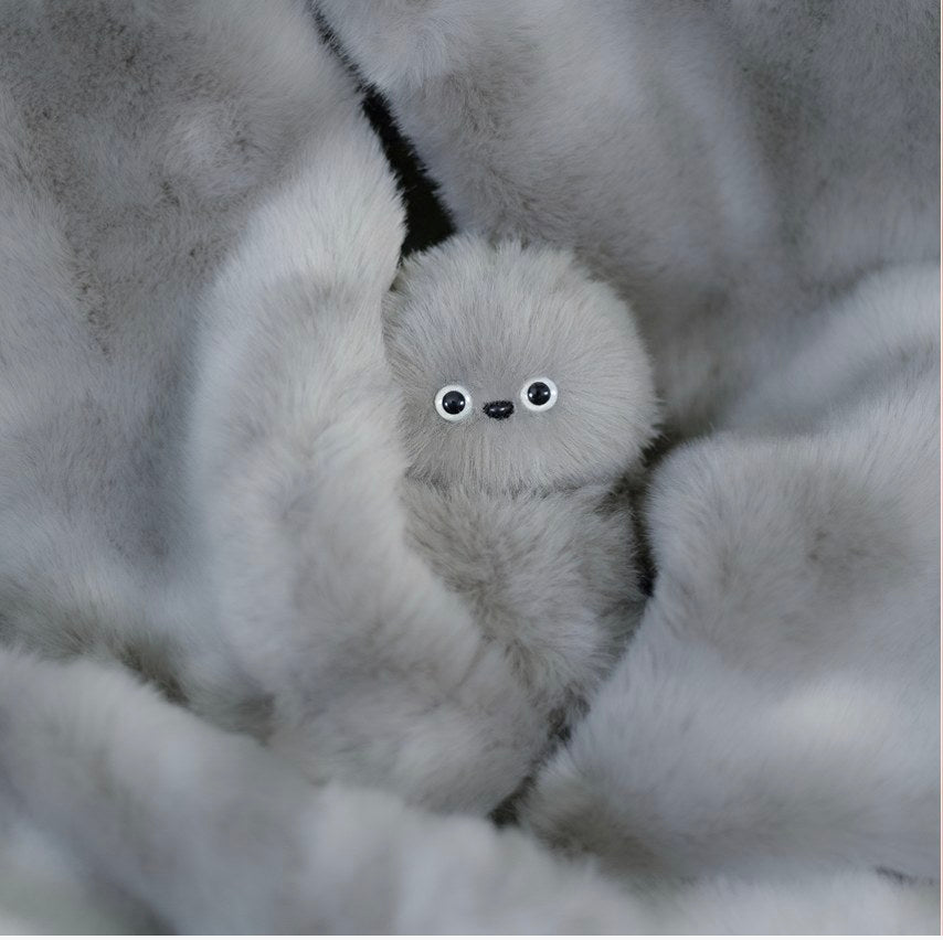 Mirumi Interactive Robot Bag Charm Plush Toy Grey