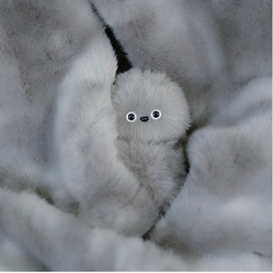 Mirumi Interactive Robot Bag Charm Plush Toy Grey