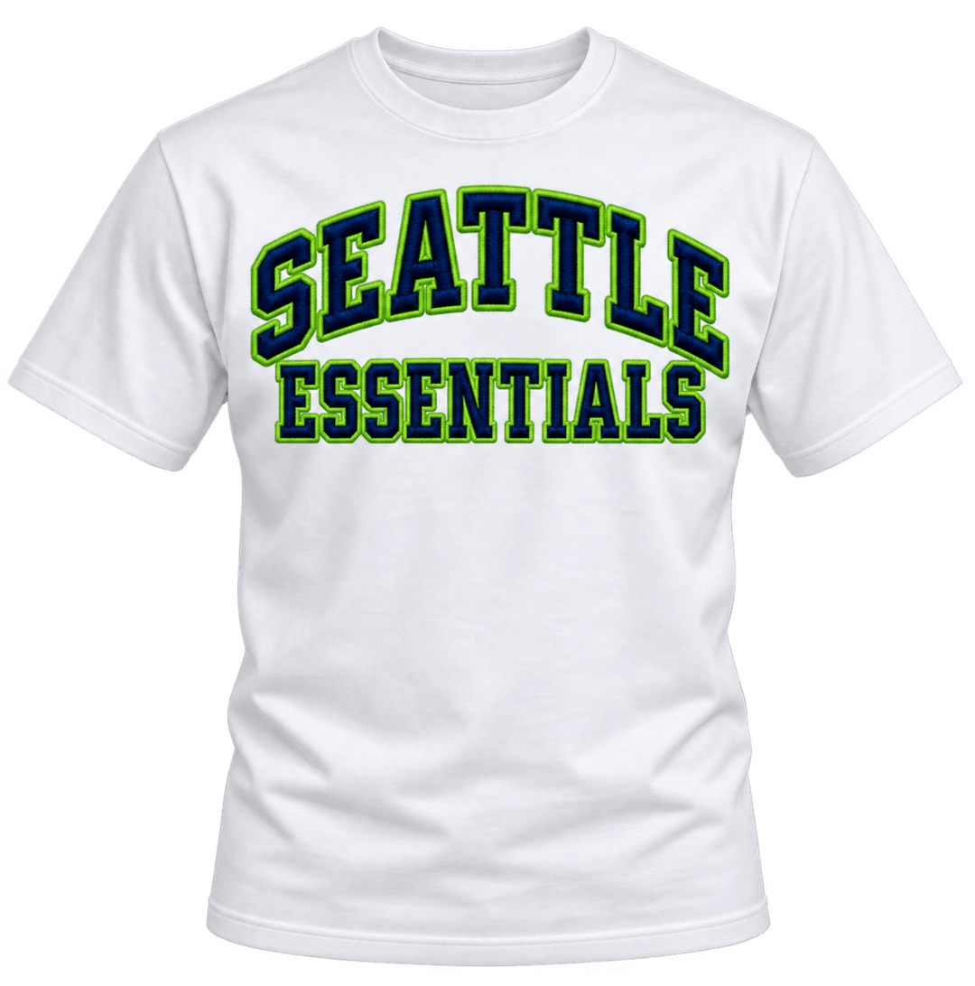 Seattle Essentials T-Shirt – White – Seahawks | Jawns on Fire - T-Shirt - Jawns on Fire Sneakers &amp; Shoes