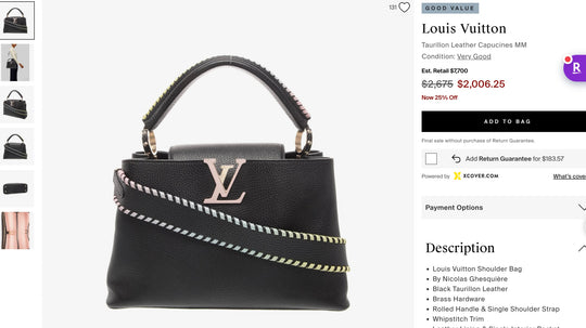 Louis Vuitton Capucine BB Black Taurillon Leather with Silver Handle