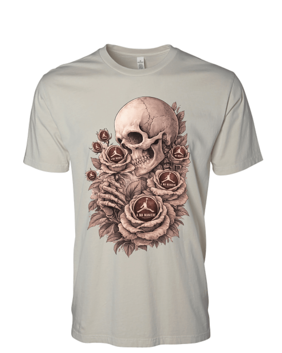 Skull And Roses - Ivory - Only Jawns T-Shirt - T-Shirt - Jawns on Fire Sneakers & Shoes