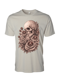Skull And Roses - Ivory - Only Jawns T-Shirt