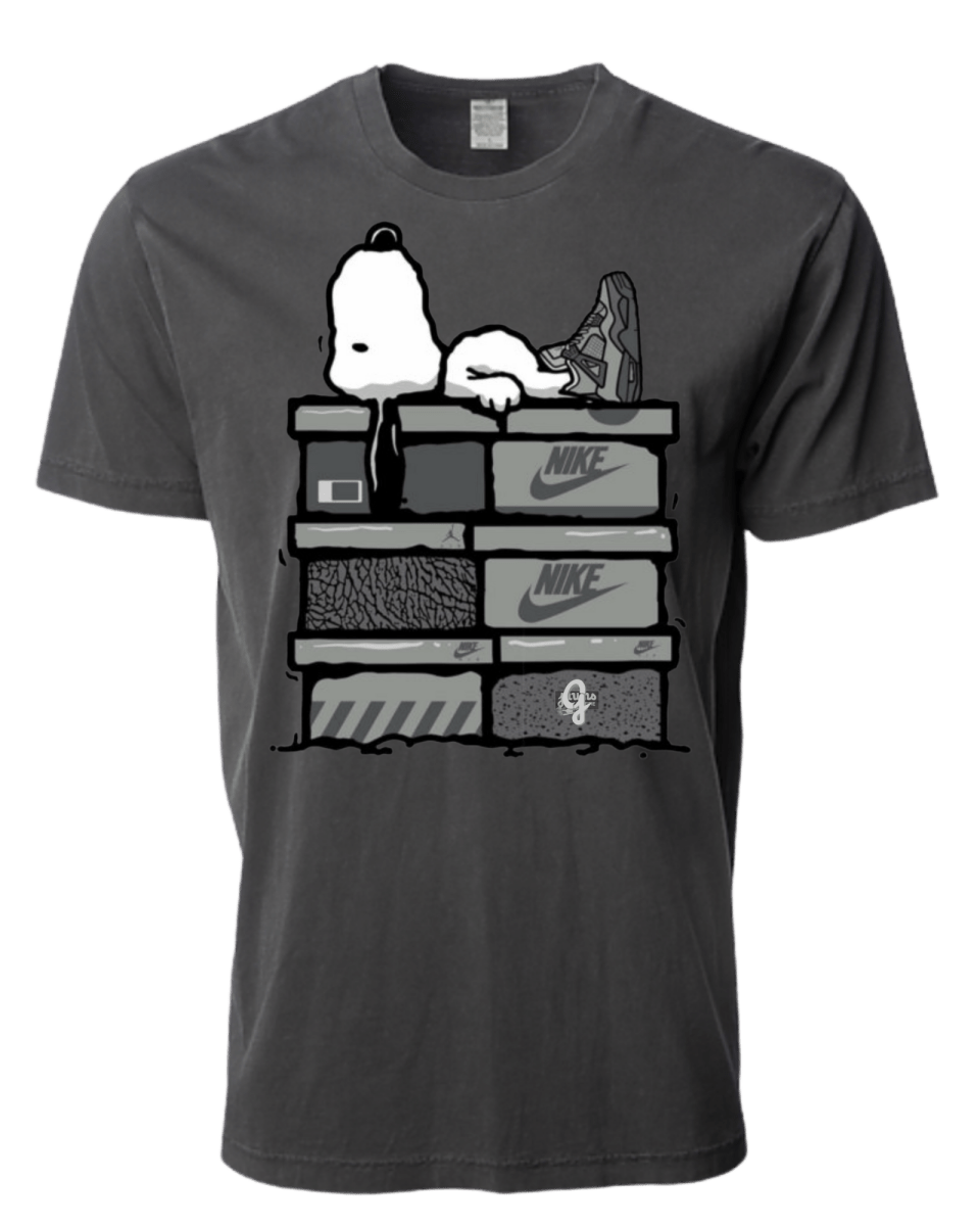 Snoopy Wet Cement Jordan 4 - Original Jawns - White T-Shirt - T-Shirt - Jawns on Fire Sneakers & Shoes
