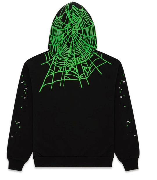 Sp5der Heavy Web Hoodie Dark Green - Clothing - Mens - Jawns on Fire Sneakers &amp; Shoes
