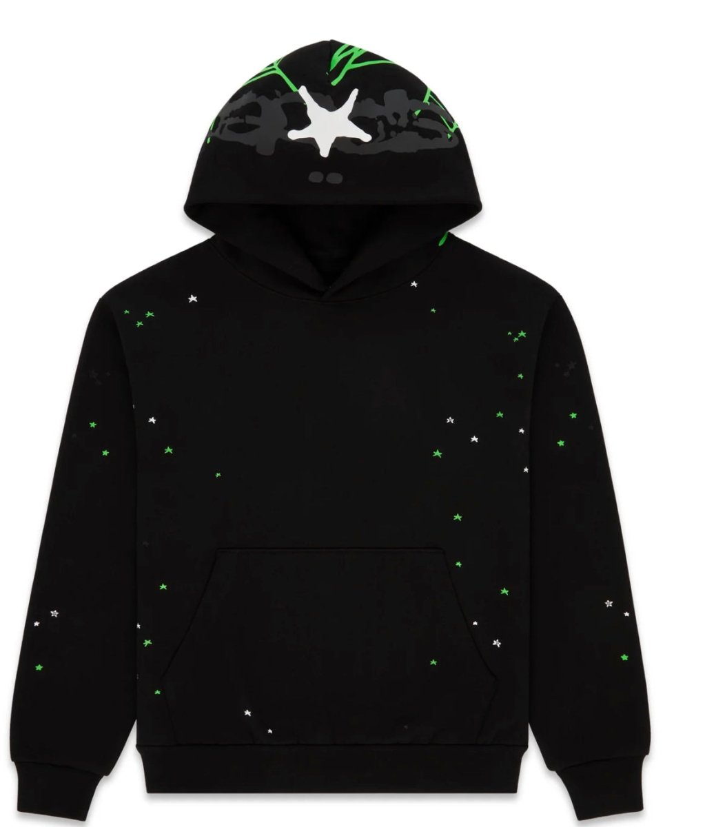 Sp5der Heavy Web Hoodie Dark Green - Clothing - Mens - Jawns on Fire Sneakers &amp; Shoes