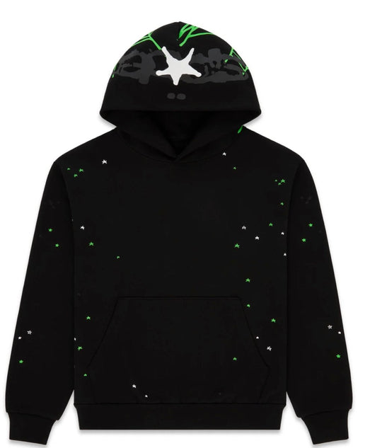 Sp5der Heavy Web Hoodie Dark Green - Clothing - Mens - Jawns on Fire Sneakers &amp; Shoes