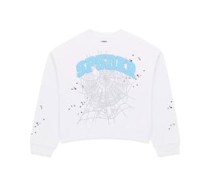 Sp5der Varsity Web Crewneck White - Clothing - Mens - Jawns on Fire Sneakers & Shoes