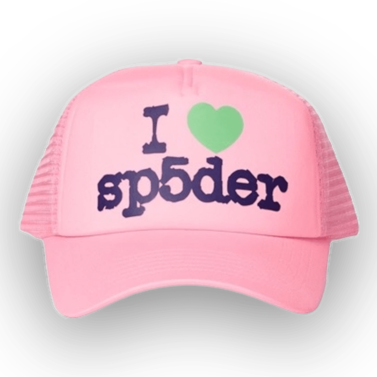 Sp5der Worldwide Heart Trucker Hat - Pink - Hats - Jawns on Fire Sneakers & Streetwear