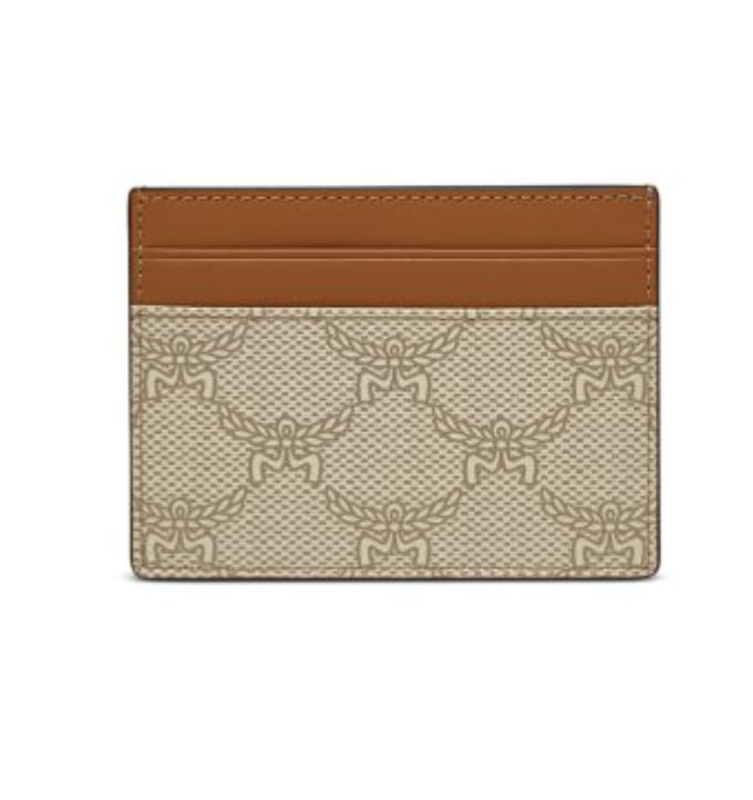 MCM Himmel Lauretos Mini Card Holder In Brown