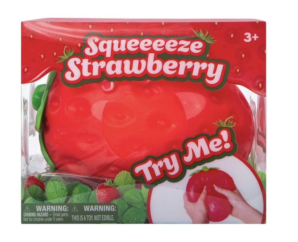 Squeezy Strawberry - Sensory Toys - Jawns on Fire Sneakers &amp; Shoes