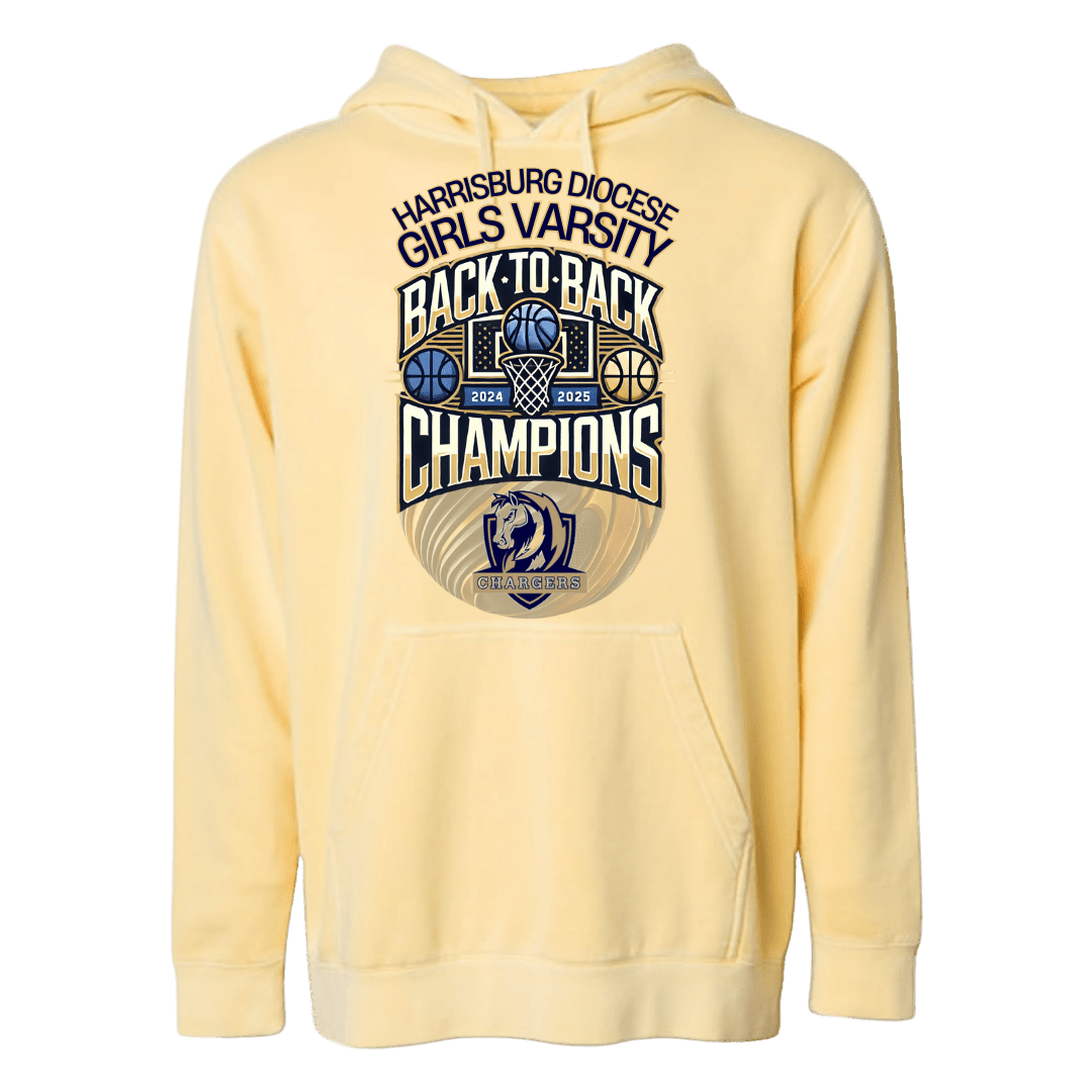 St Joseph's Girls Varsity Basketball Championship - Midweight Hoodie - Short Sleeve - Jawns on Fire Sneakers & Shoes