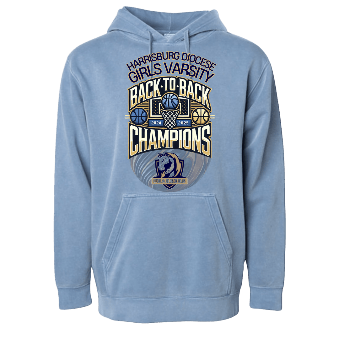St Joseph's Girls Varsity Basketball Championship - Midweight Hoodie - Short Sleeve - Jawns on Fire Sneakers & Shoes