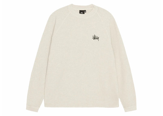 Stussy Raglan Thermal L/S Crew Bone - Clothing - Mens - Jawns on Fire Sneakers &amp; Shoes