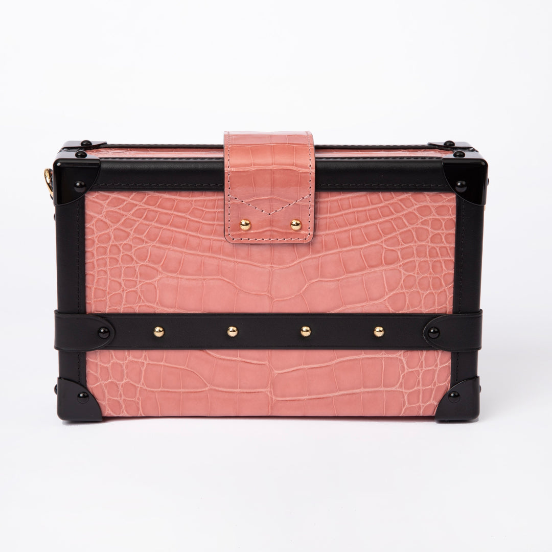 Louis Vuitton Crocodile Petite Malle Coral Pink N94243