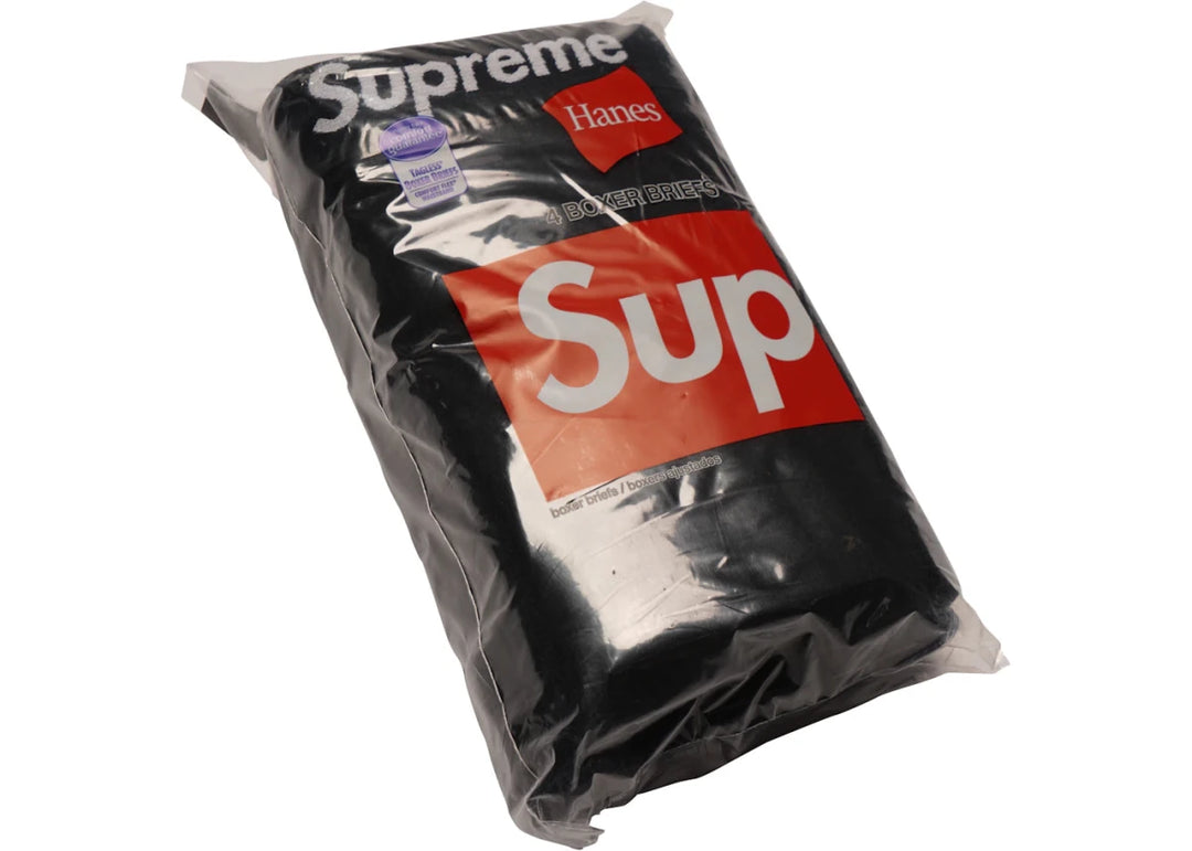 Supreme Hanes Boxer Briefs (4 Pack) Black - Clothing Accessory - Jawns on Fire Sneakers & Shoes