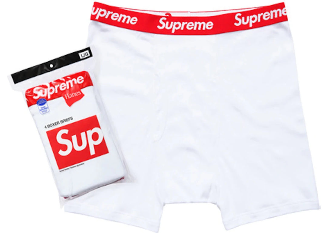 Supreme Hanes Boxer Briefs (4 Pack) White - Clothing Accessory - Jawns on Fire Sneakers &amp; Shoes