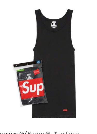 Supreme Hanes Tagless Tank 3 - Pack - T-Shirt - Jawns on Fire Sneakers & Shoes