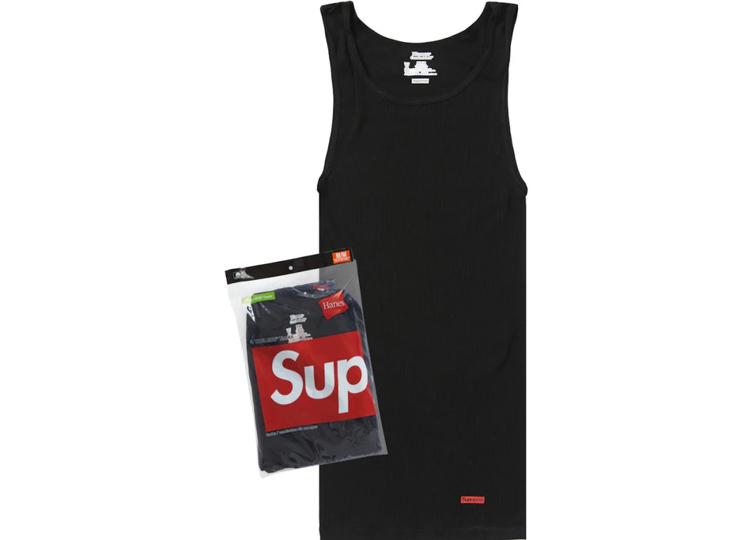 Supreme Hanes Tagless Tank Tops (3 Pack) Black - Clothing Accessory - Jawns on Fire Sneakers & Shoes