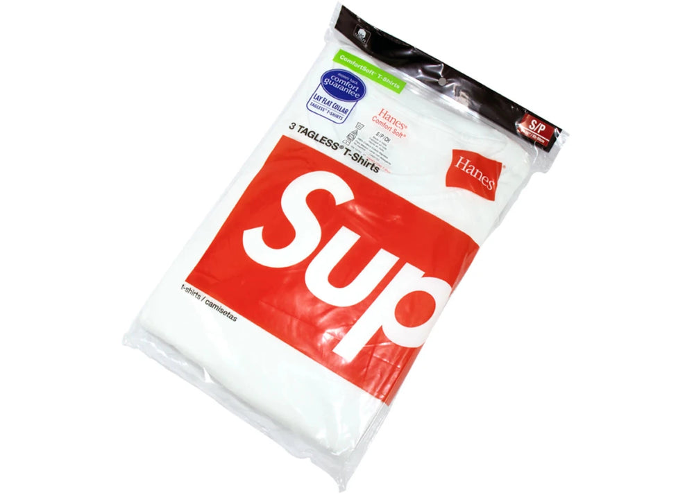 Supreme Hanes Tagless Tees (3 Pack) White - Clothing Accessory - Jawns on Fire Sneakers & Shoes