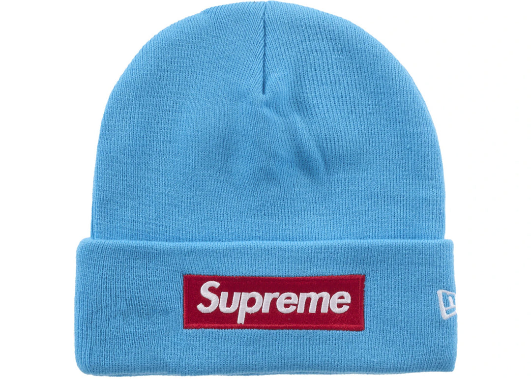 Supreme New Era Box Logo Beanie (FW25) Cyan - Clothing Accessory - Jawns on Fire Sneakers & Shoes