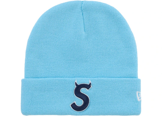 Supreme New Era Devil S Logo Beanie Light Blue - Clothing Accessory - Jawns on Fire Sneakers &amp; Shoes